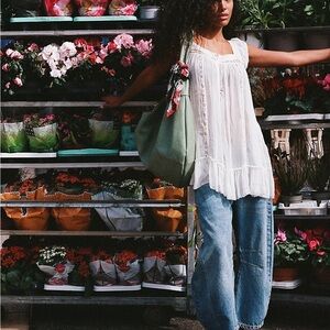 Free People Cream Mini Dress